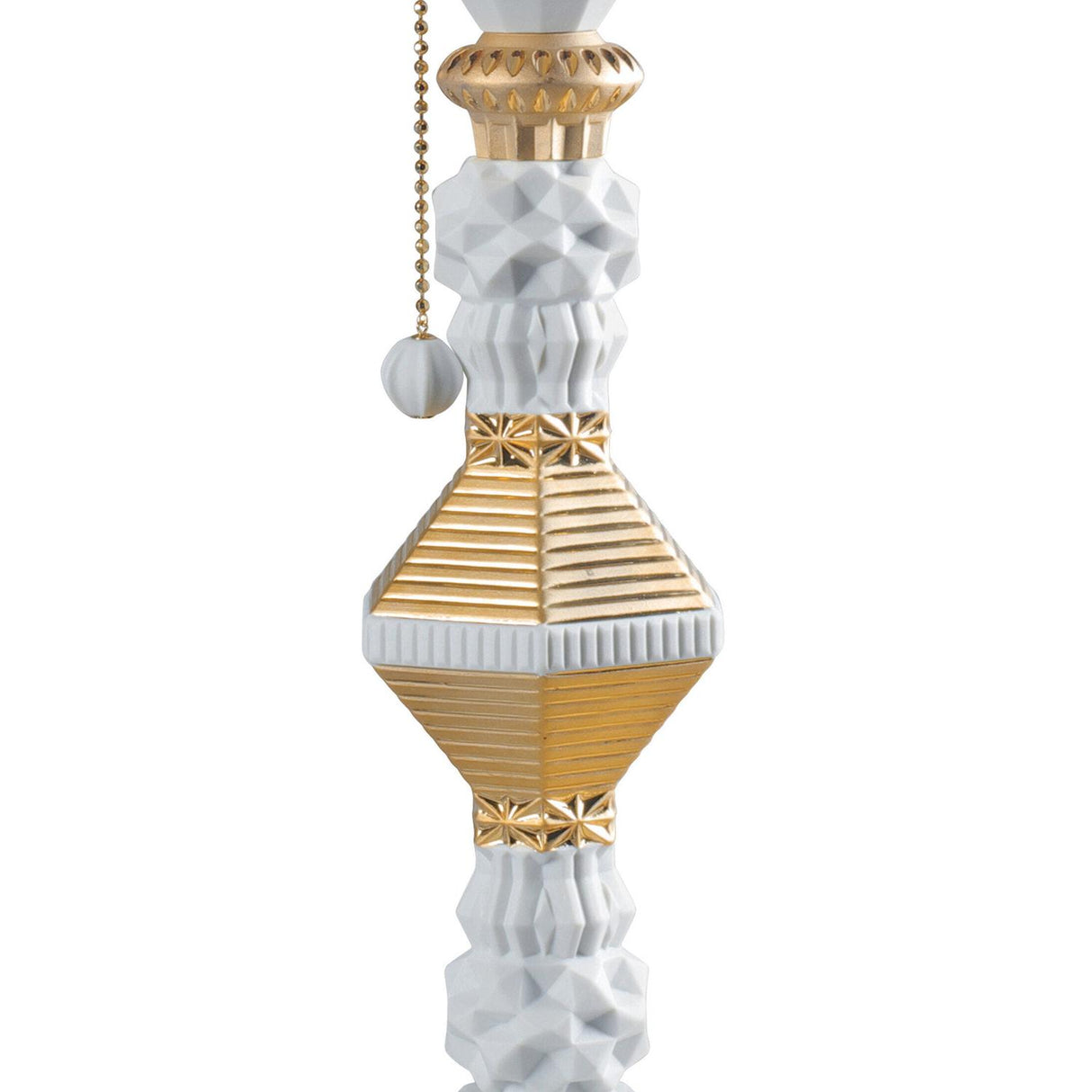 LLADRO' Lampada da Tavolo Belle De Nuit Lustro Oro 57x20cm Porcellana