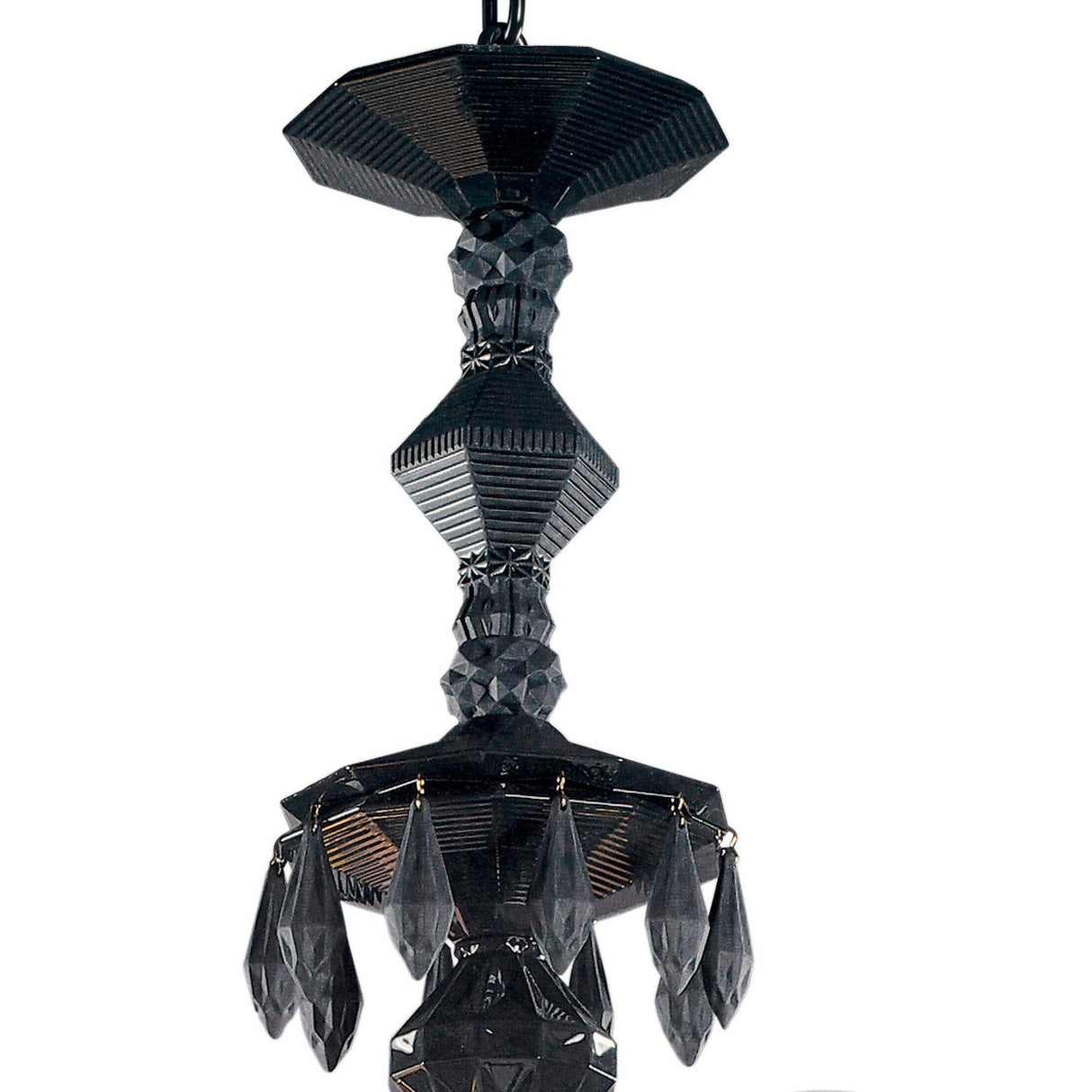 LLADRO' Chandelier Belle De Nuit 24 Luci Nero Assoluto 125x80cm Porcellana