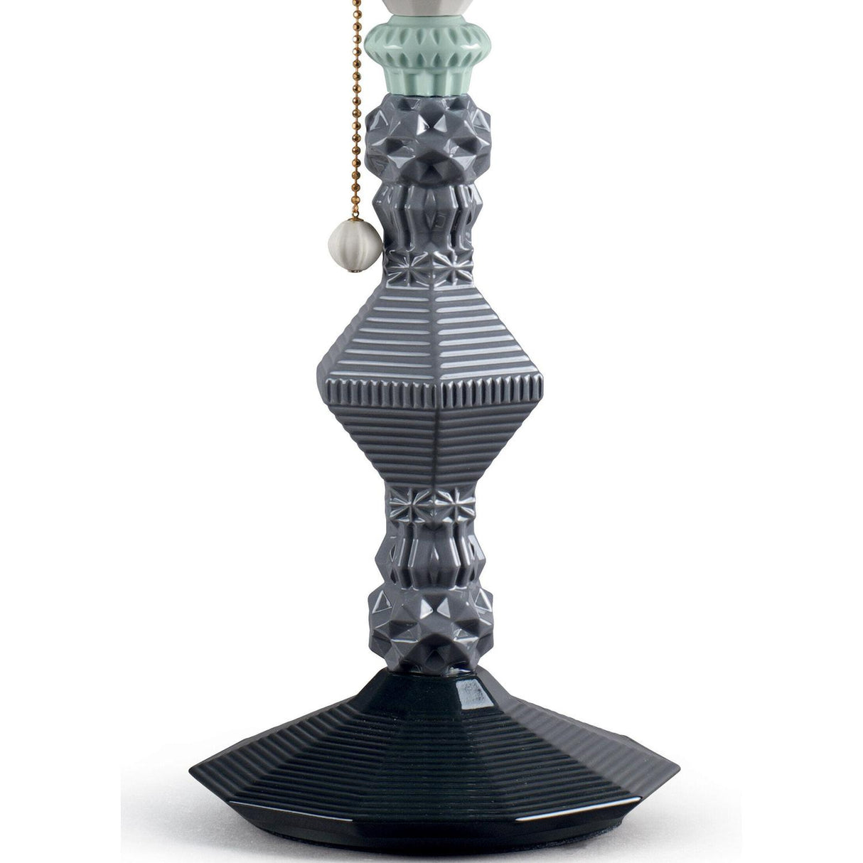 LLADRO' Lampada da Tavolo Belle De Nuit Nero 57x20cm Porcellana