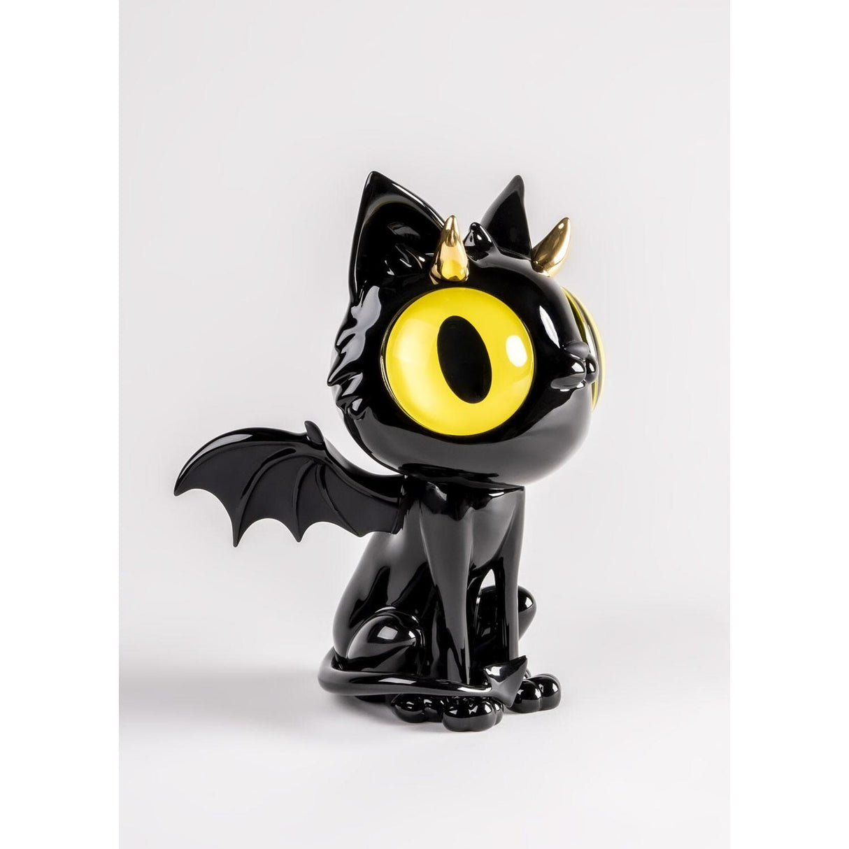 LLADRO' Scultura Little Devil Catserie Limitata 26x20cm Porcellana