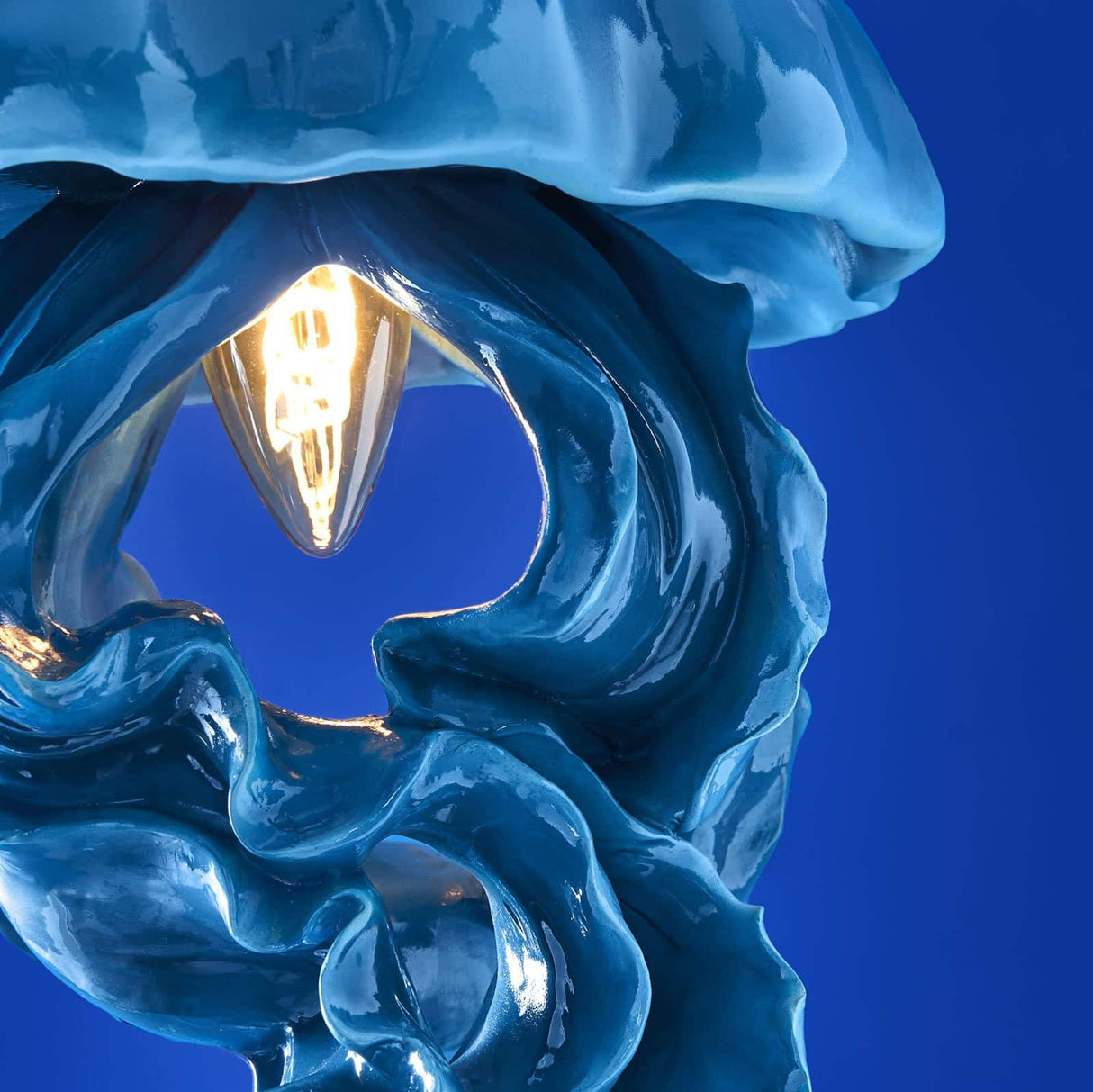 WERNS Lampada a SospensioneA Ava Medusa 42cm Blu Poliresina