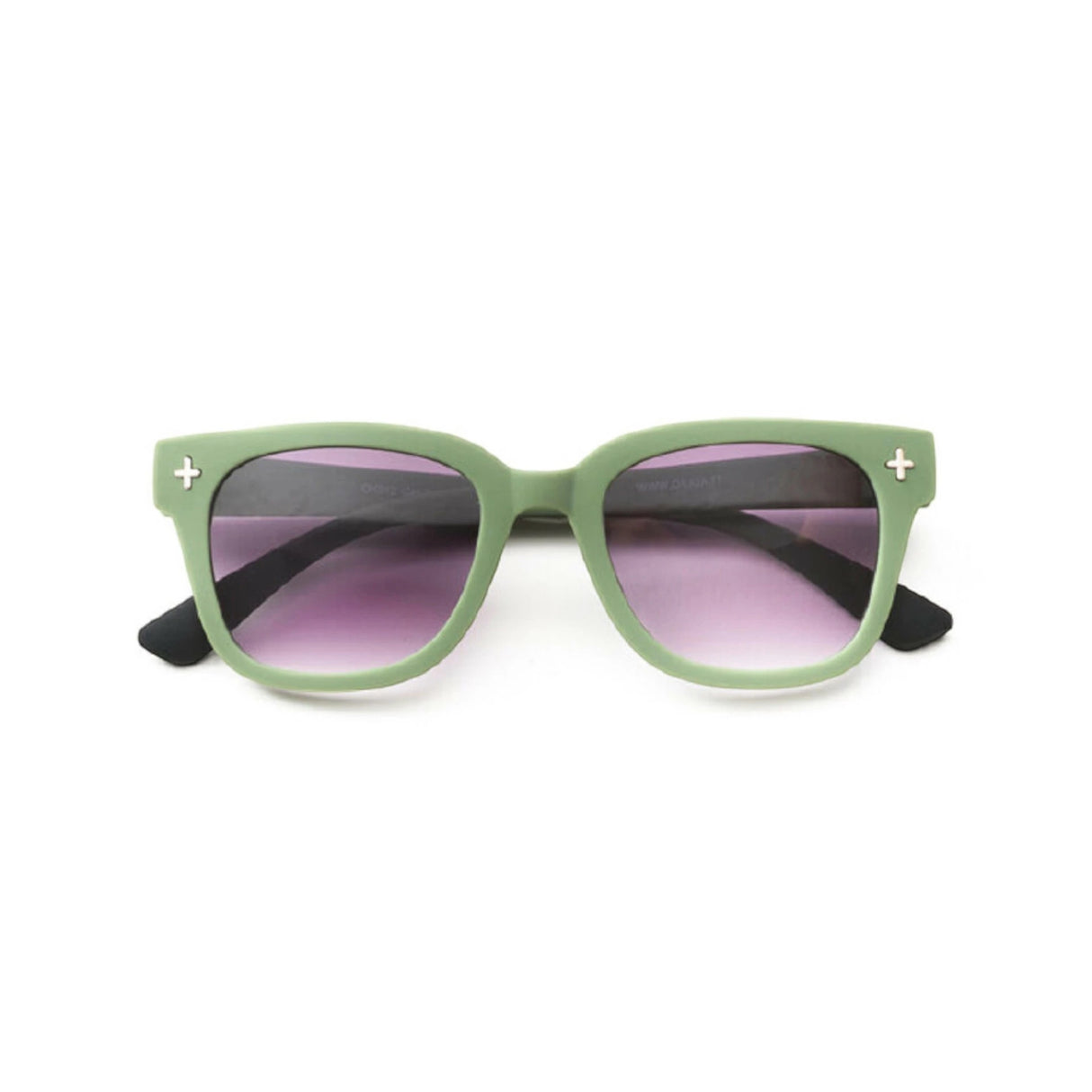Occhiali da sole Giovanni Okkia montatura soft touch verde e nero