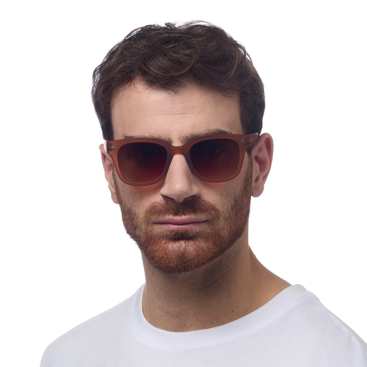 OKKIA Giovanni Occhiali da Sole Unisex Soft Touch Marrone Traslucido