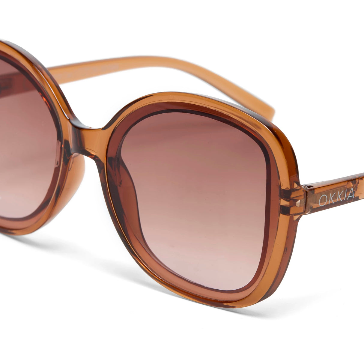 OKKIA Anna Occhiali da Sole Donna Marrone Trasparente