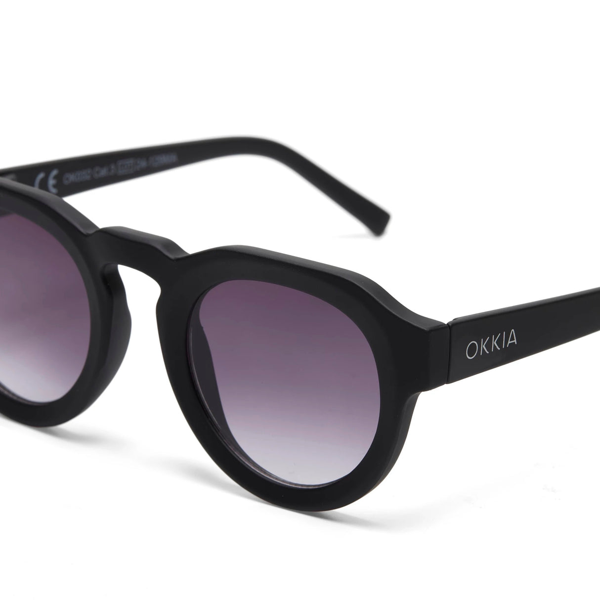 OKKIA Zeno Occhiali da Sole Unisex Tondo Nero