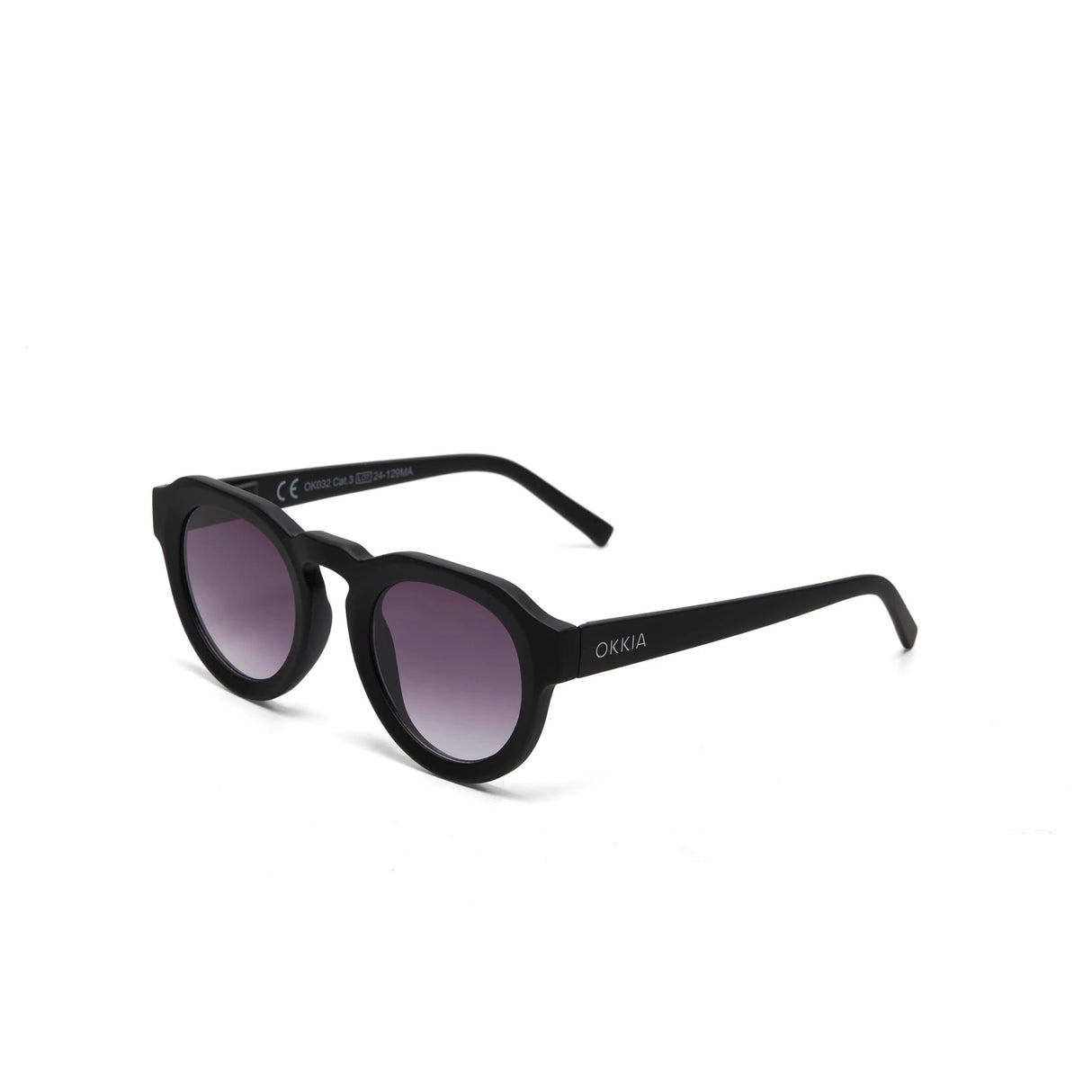 OKKIA Zeno Occhiali da Sole Unisex Tondo Nero