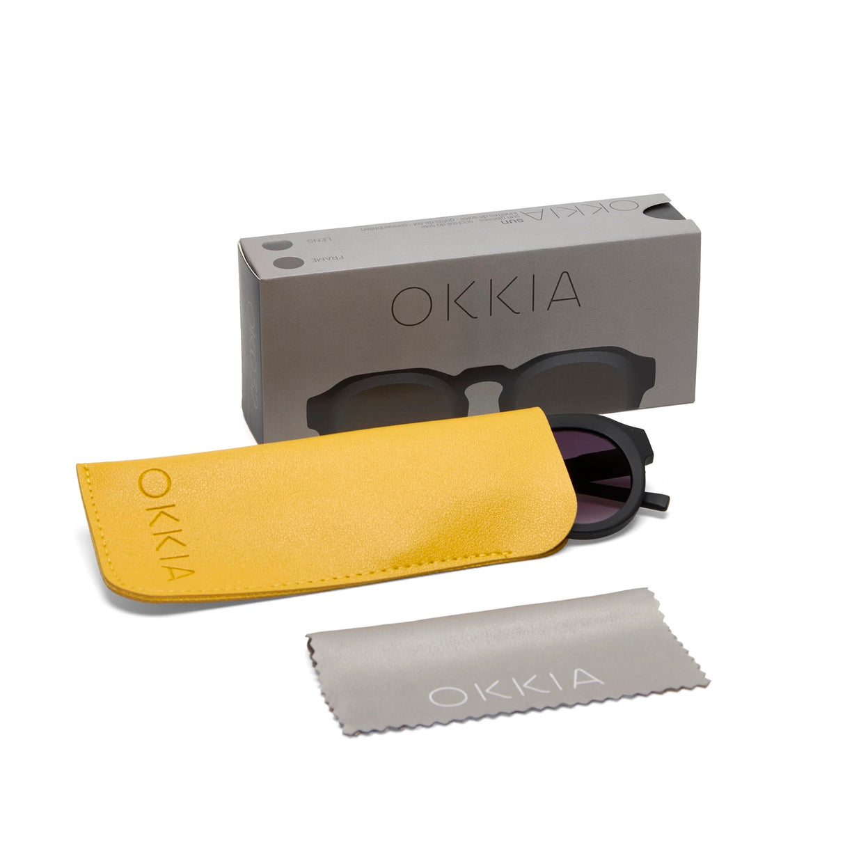 OKKIA Zeno Occhiali da Sole Unisex Tondo Nero