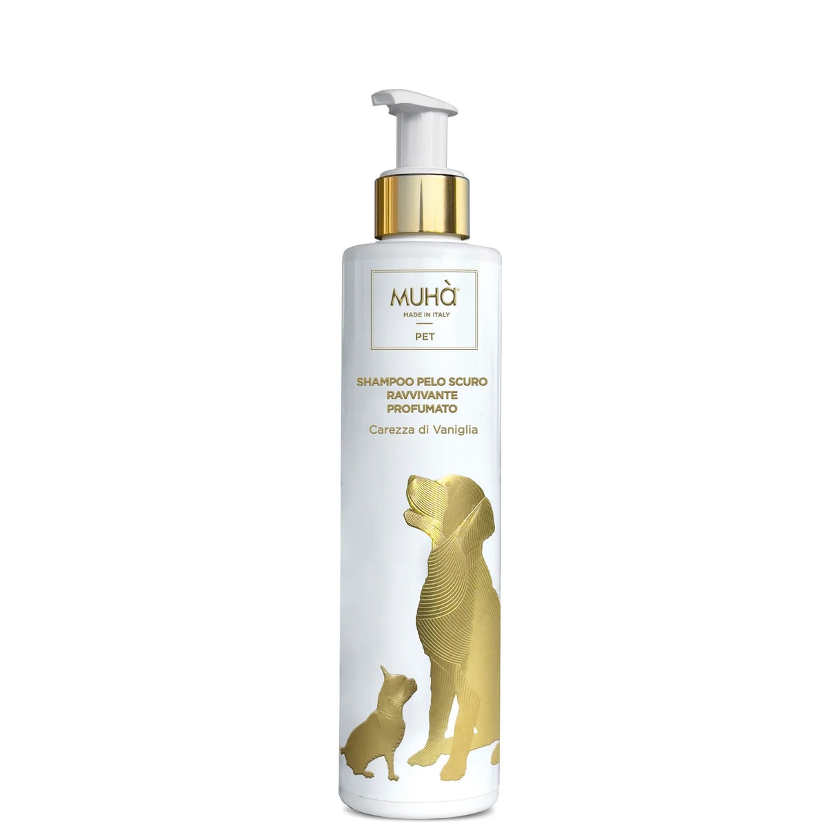 Shampoo per cani pelo scuro Muha alla vaniglia flacone 200 ml
