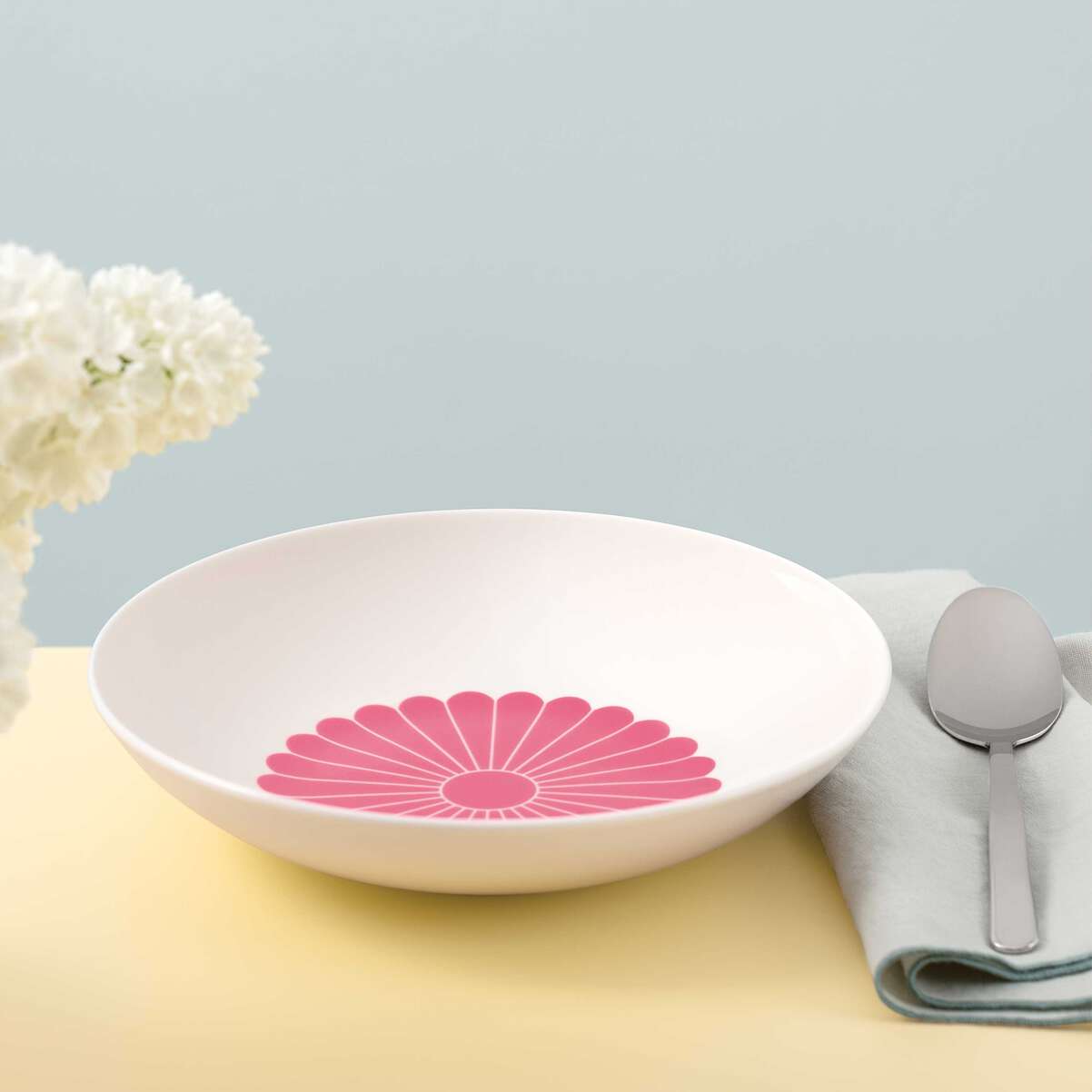VILLEROY & BOCH Fleur Cassis Piatto Fondo per Pasta Set 6 Pezzi 24cm Rosa Porcellana