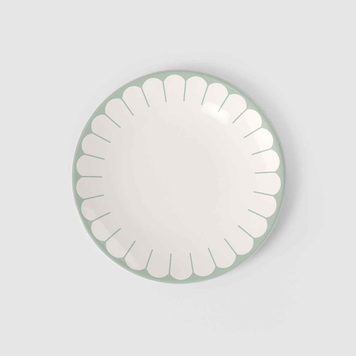 Set 6 piatti piani Fleur Vert Villeroy & Boch porcellana bordo verde
