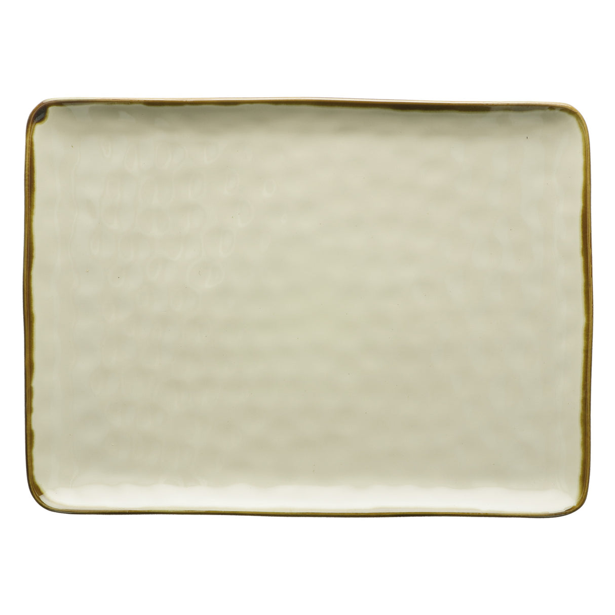 ROSE & TULIPANI Concerto Vassoio Rettangolare 36x26,5cm Avorio Stoneware