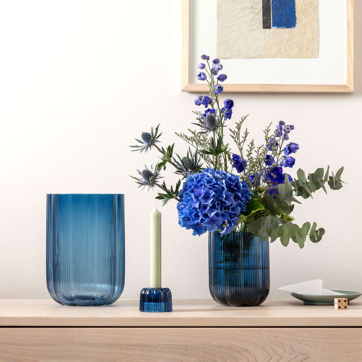 VILLEROY & BOCH Fleur Bleu Vaso in Vetro 15cm Blu