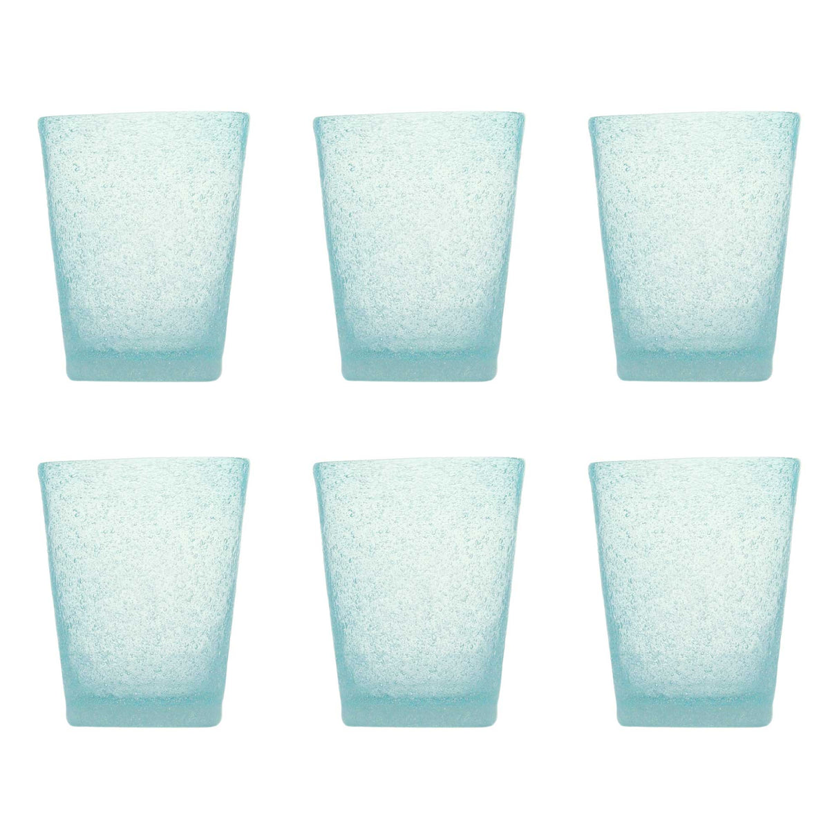 Set 6 bicchieri acqua Memento in pasta di vetro colorata 250 ml