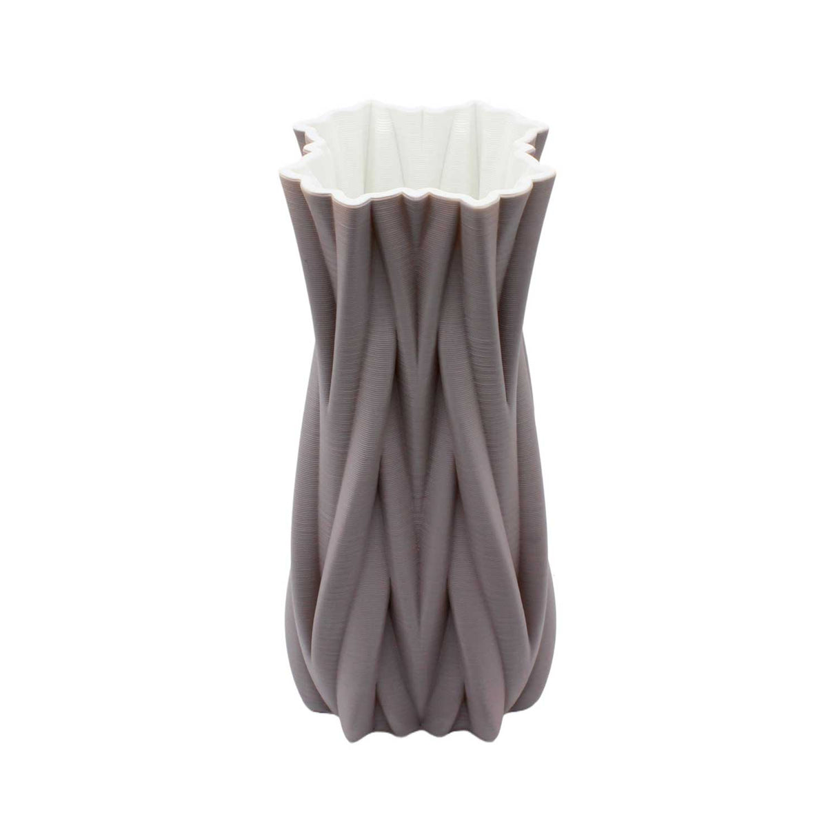Vaso 3D Forme Palais Royal in porcellana bianca 32 cm design moderno