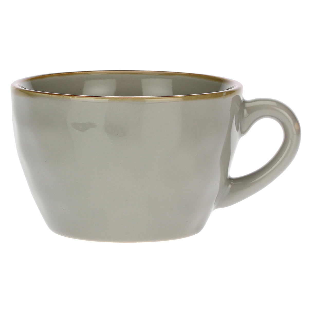 ROSE & TULIPS Concerto Pearl Gray Breakfast Mug 420ml Stoneware
