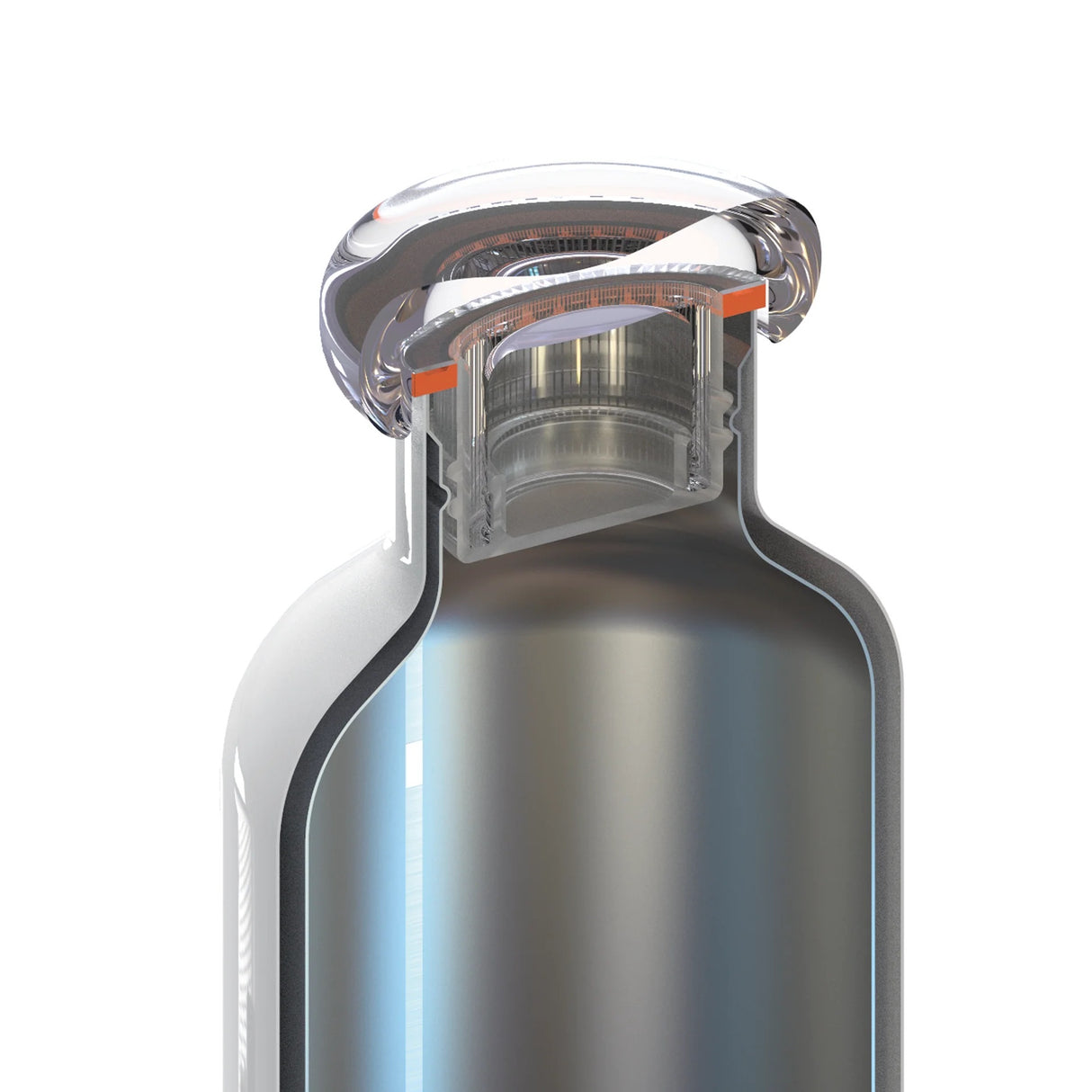 GUZZINI Energy Bottiglia Termica da Viaggio On The Go L 750ml Bianco Acciaio Inox
