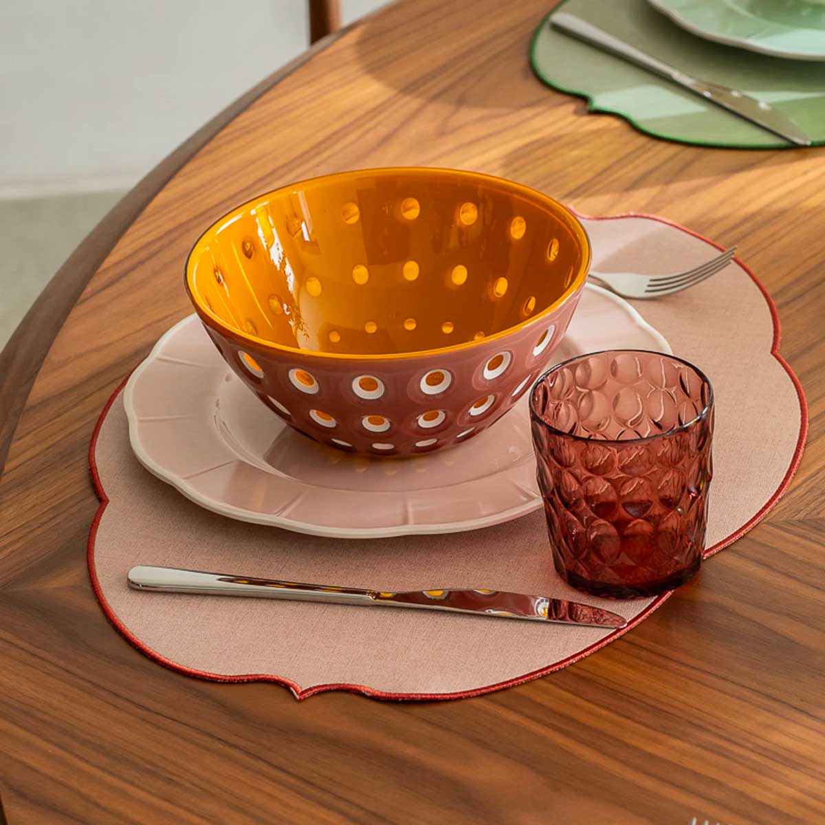 GUZZINI Le Murrine Ciotola Insalatiera 25cm Malva Caramello Plastica