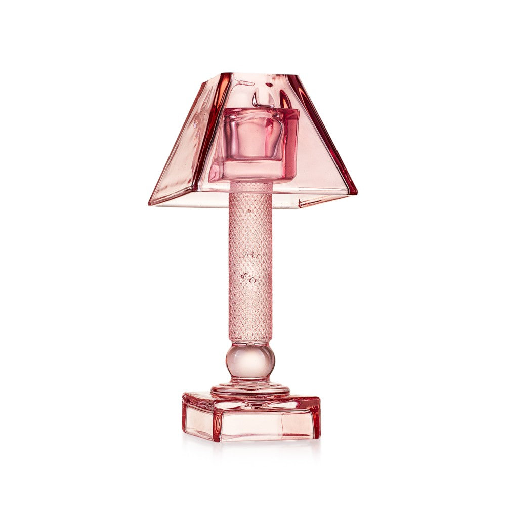 EMÒ ITALIA Luxor Square Candeliere in Vetro con Paralume Cipria 24cm