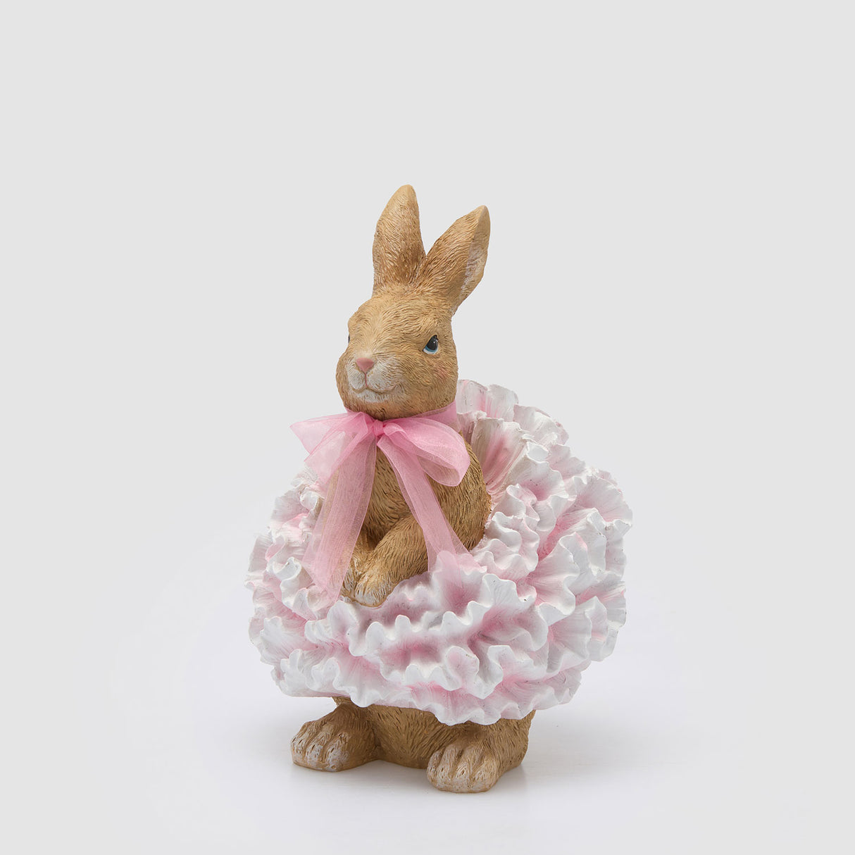 Coniglietta con tutù floreale EDG in poliresina 32 cm