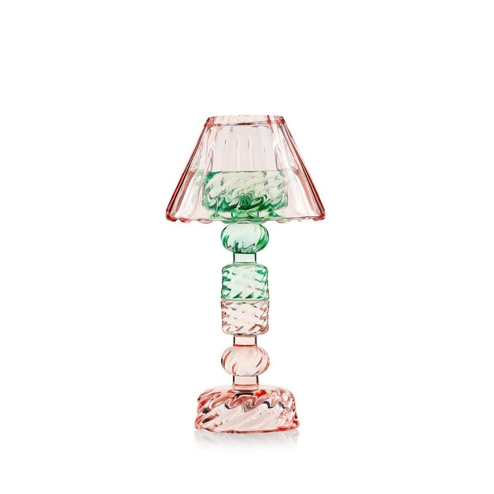 Candeliere Luxor Round Emò Italia in vetro celeste 24 cm