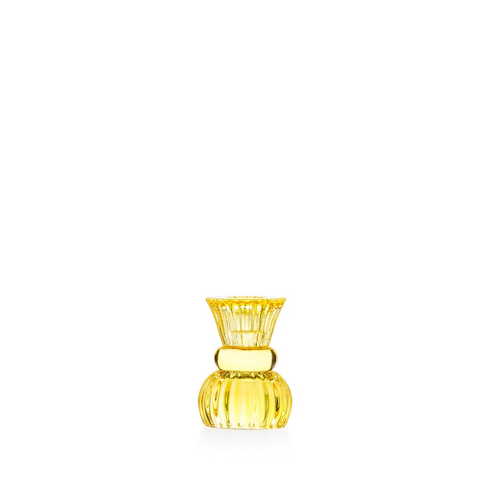 Candeliere Marrakech Emò Italia in vetro giallo decorato 8 cm