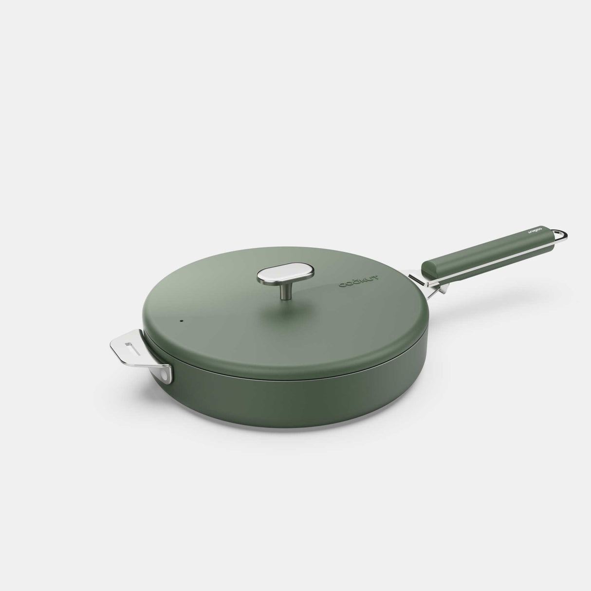 COOKUT La Meravigliosa Padella con Manici 24cm Verde Acciaio Inox