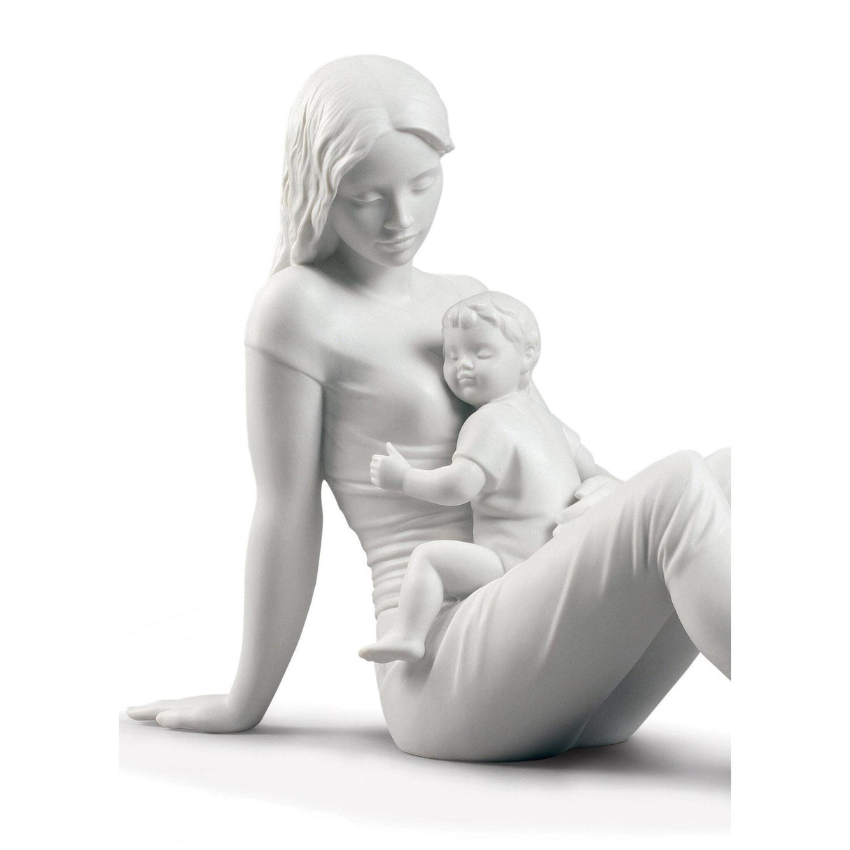 LLADRO' Figurina L'Amore di Una Madre Bianco Opaco 25x36cm Porcellana