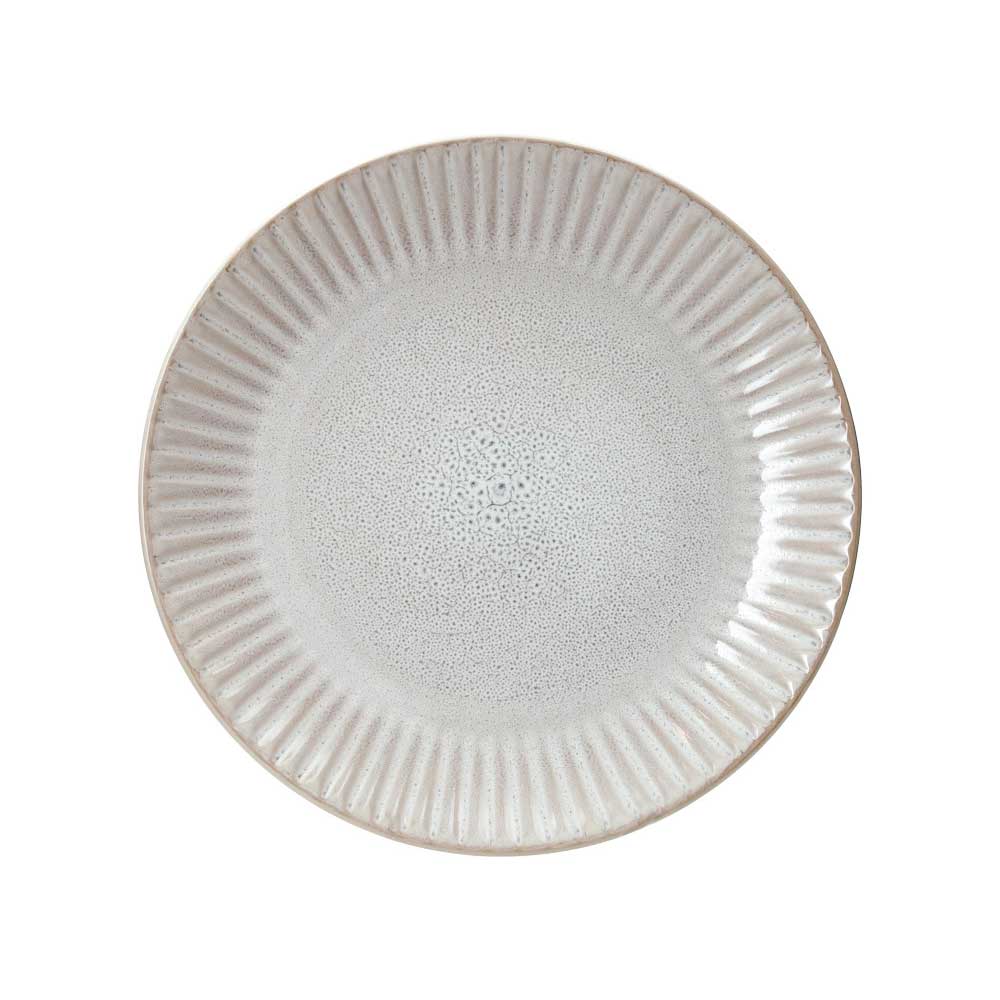 Piatto piano Melange Brandani in stoneware color avorio 28,5 cm