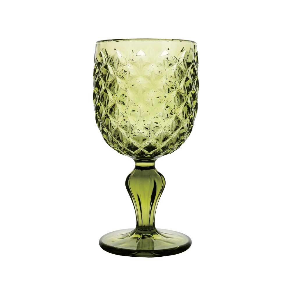 Set 6 calici universali Brandani in vetro verde 320ml