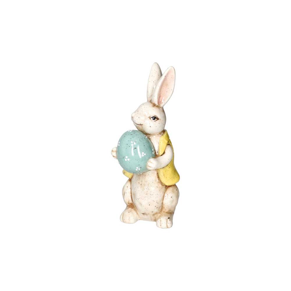 Portauovo Happy Bunny Brandani in stoneware decorato 10x25,5 cm