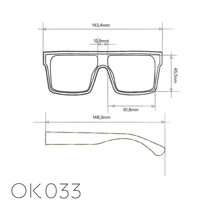 OKKIA Tokyo Occhiali da Sole Unisex Squadrato Nero Gradiente Giallo