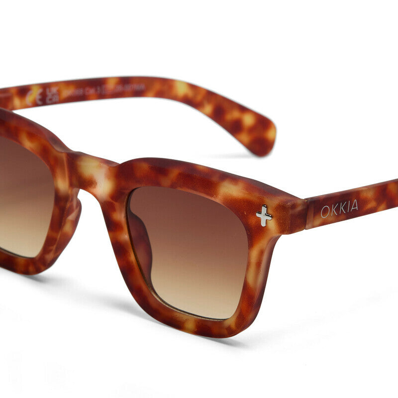 OKKIA Firenze Occhiali da Sole Unisex Rotondo Sahara Avana