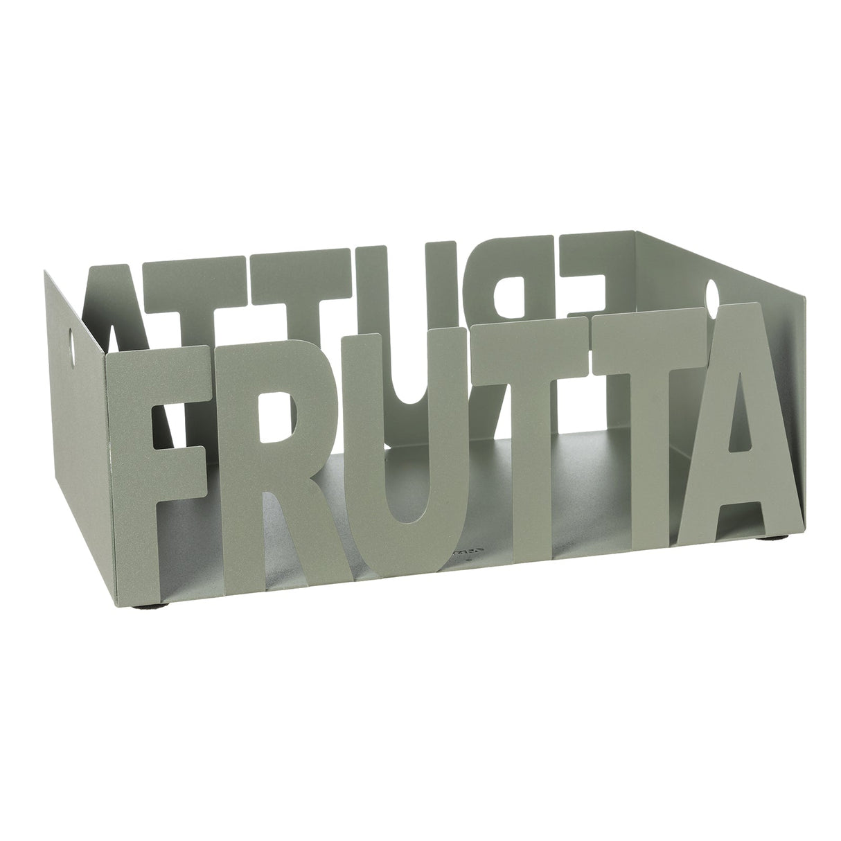 Fruttiera Letter Arti & Mestieri in ceramica colore giada 23x11 cm