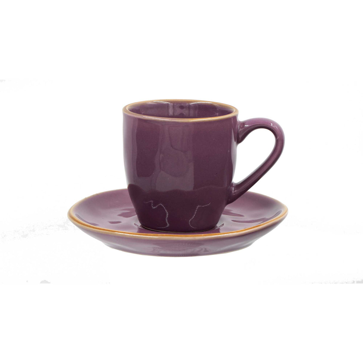 ROSE & TULIPANI Concerto Malva Tazza Caffè 90ml con Piattino Stoneware