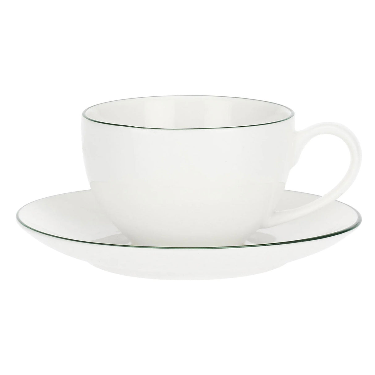 LA PORCELLANA BIANCA Dintorno Tazza Caffè con Piattino 100ml Set 6 Pezzi Porcellana