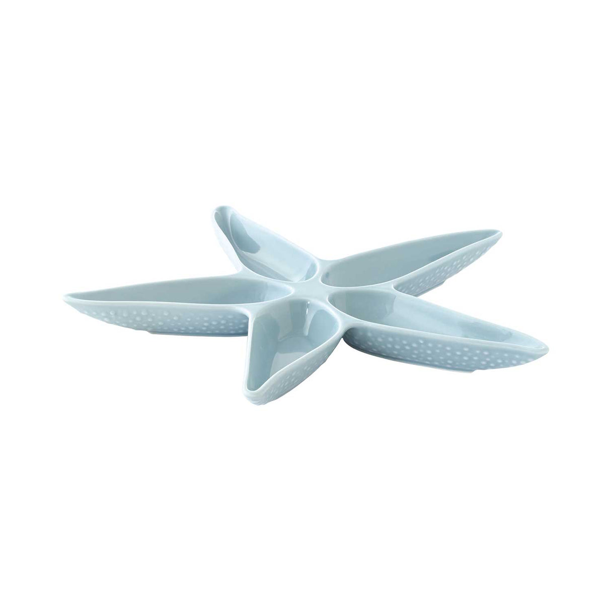 EASY LIFE Antipastiera Stella Marina in Porcellana 36,5cm Coquillages Azzurro