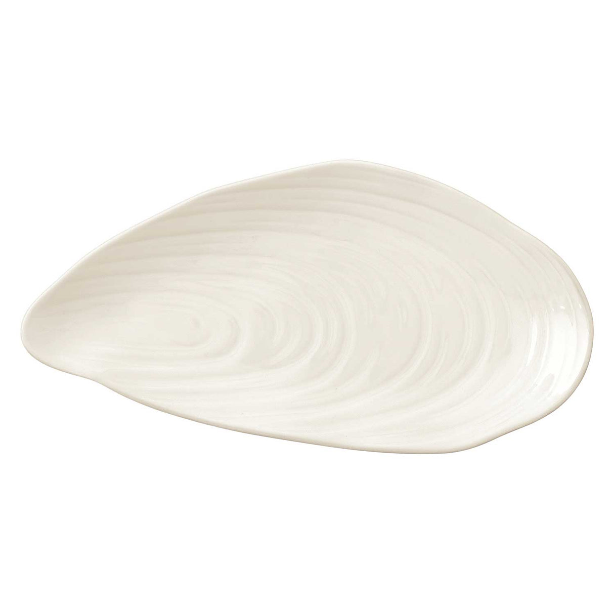 Piatto da portata Conchiglia Easy Life in porcellana bianca 36,5 cm