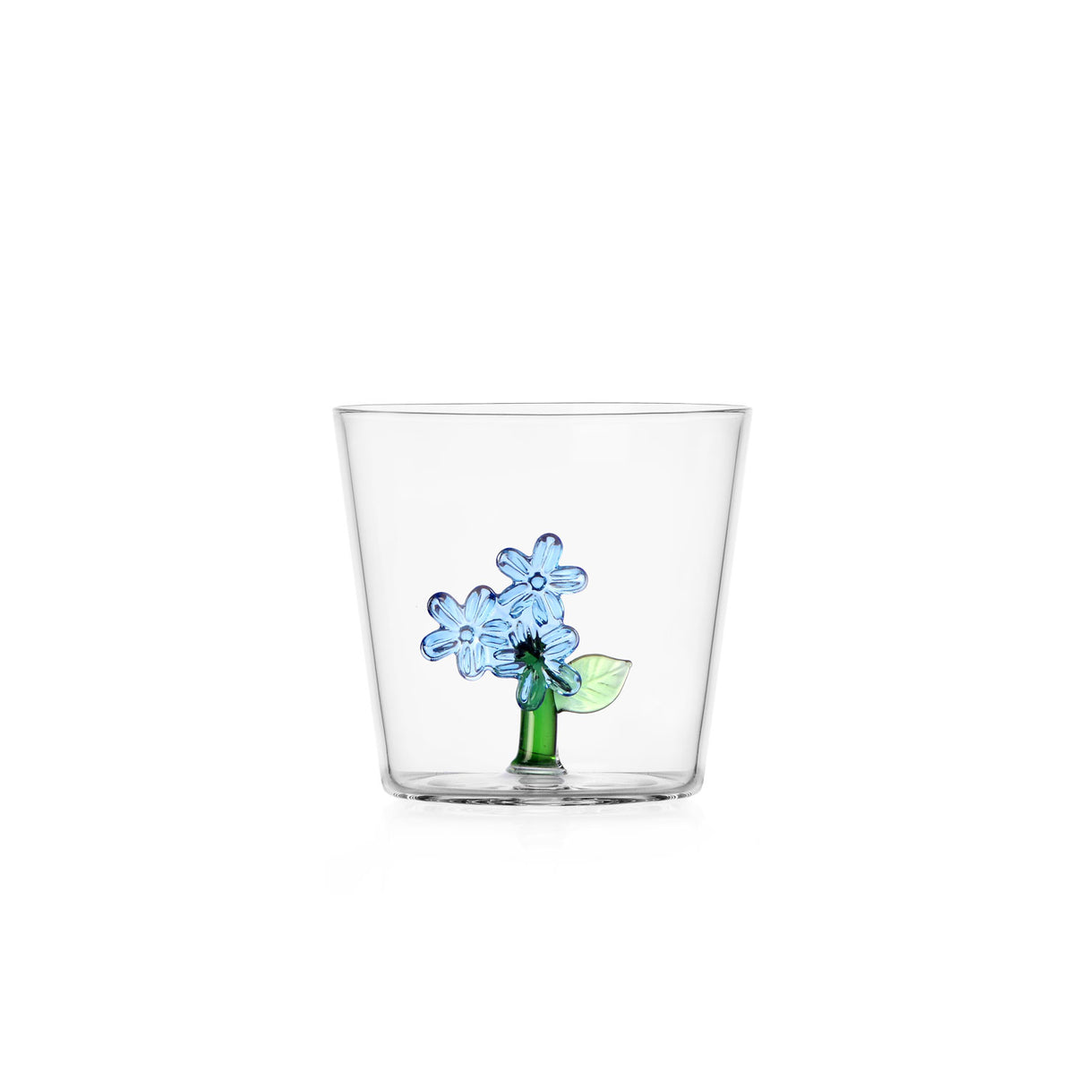 ICHENDORF Botanica Tumbler Bicchieri con Fiori Interni Set 6 Pezzi 300ml Vetro Borosilicato