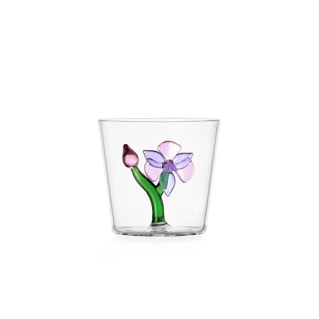 ICHENDORF Botanica Tumbler Bicchieri con Fiori Interni Set 6 Pezzi 300ml Vetro Borosilicato