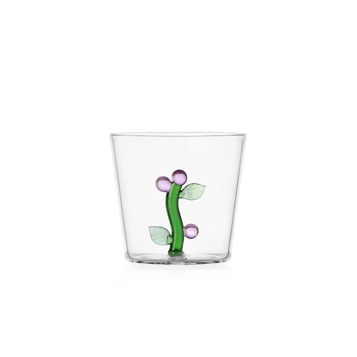 ICHENDORF Botanica Tumbler Bicchieri con Fiori Interni Set 6 Pezzi 300ml Vetro Borosilicato