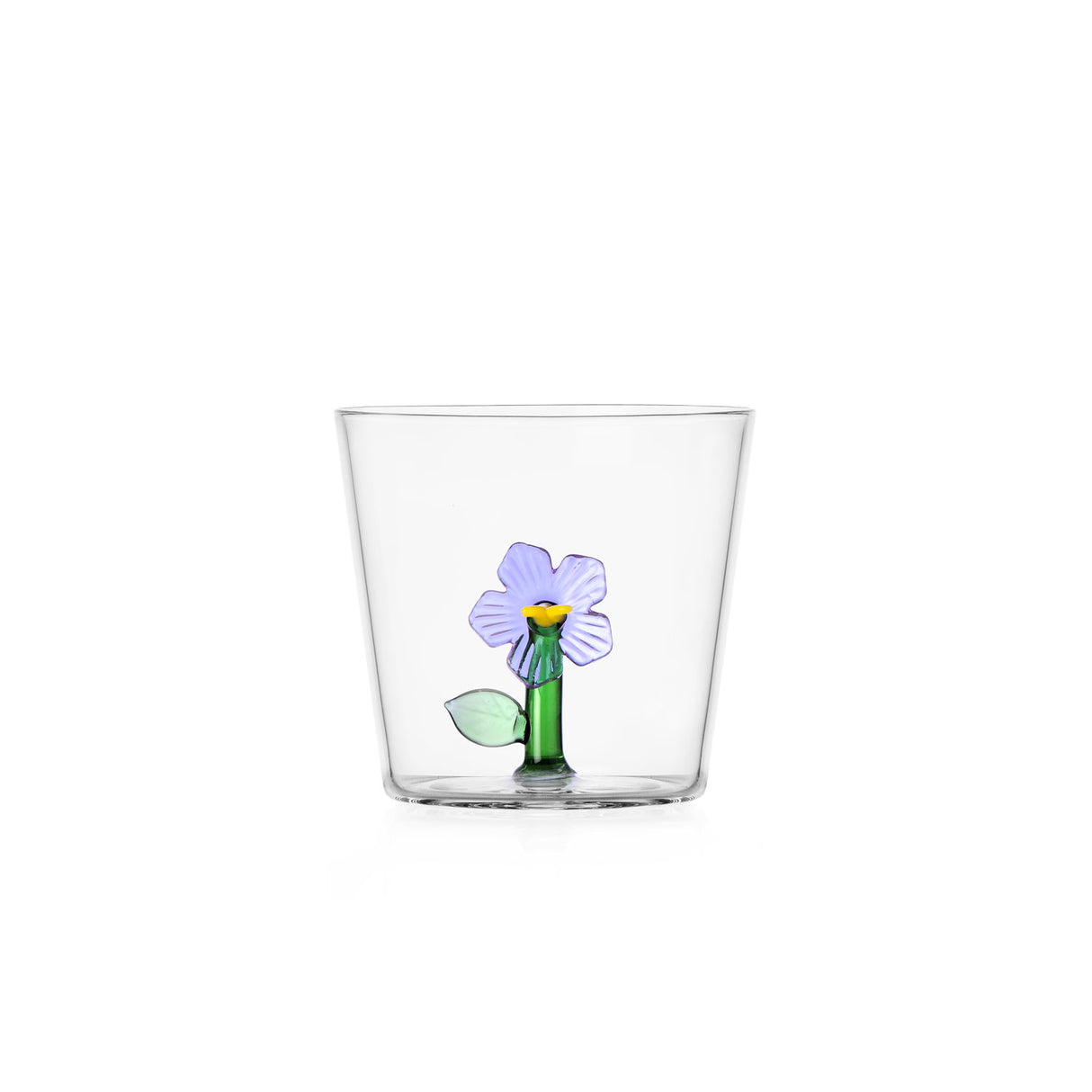 ICHENDORF Botanica Tumbler Bicchieri con Fiori Interni Set 6 Pezzi 300ml Vetro Borosilicato