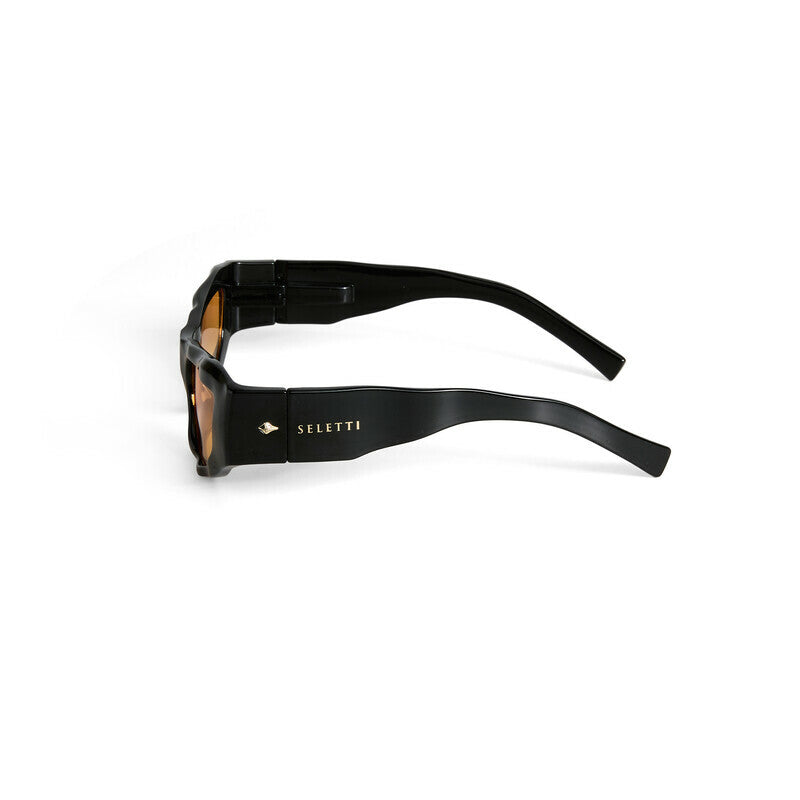 SELETTI x OKKIA Occhiali da Sole Kansas Unisex Neri Lenti Gialle