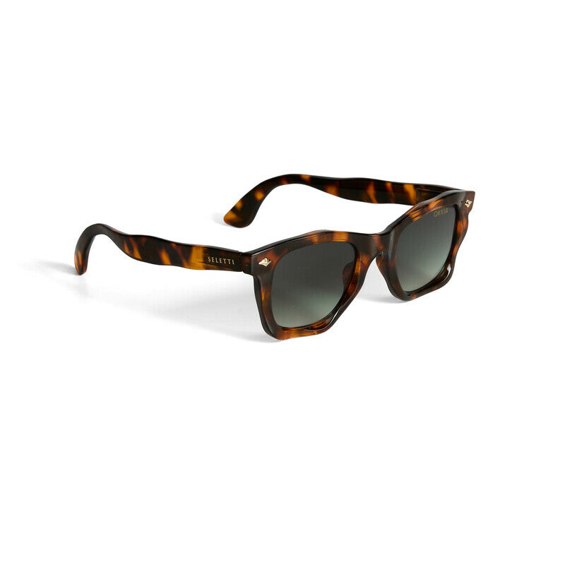 SELETTI x OKKIA Occhiali da Sole Dakota Unisex Avana Lenti Verdi