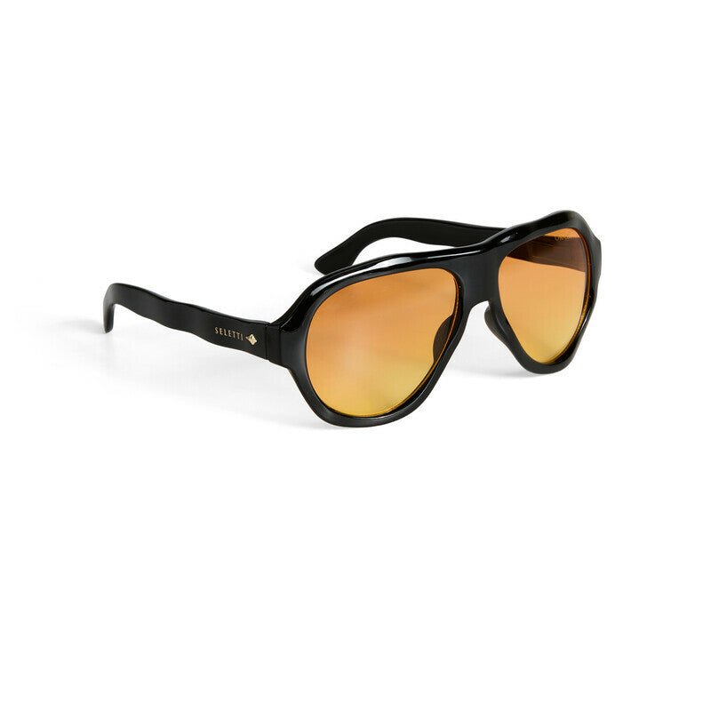 SELETTI x OKKIA Occhiali da Sole Florida Unisex Neri Lenti Gialle