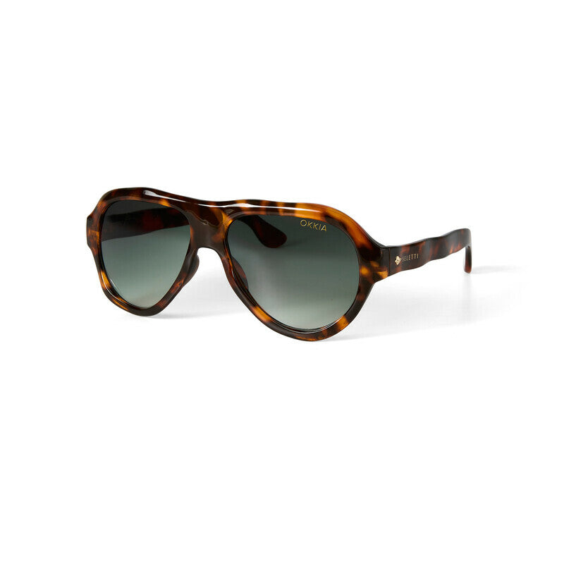 SELETTI x OKKIA Occhiali da Sole Florida Unisex Avana Lenti Verdi