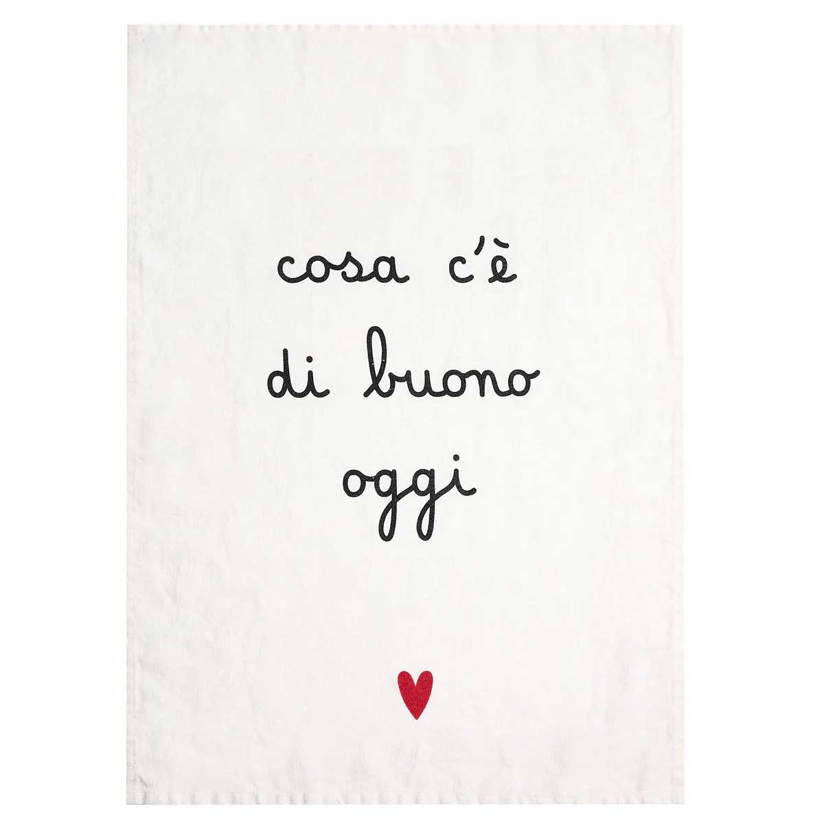 Canovaccio Simple Day in lino naturale con scritta 50x68 cm