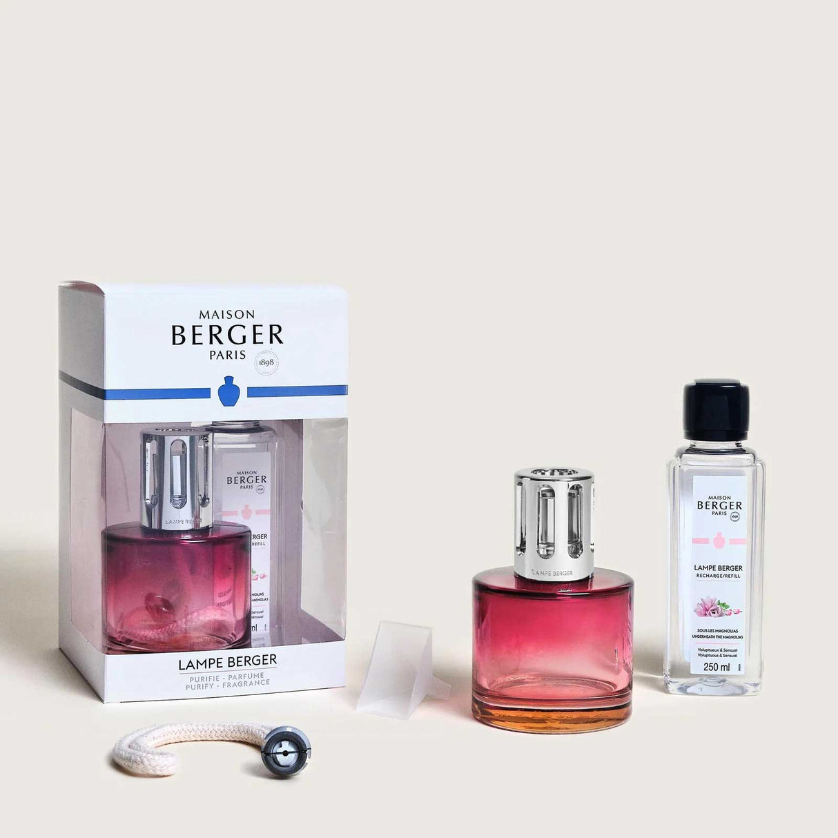 LAMPE BERGER Lampada Catalitica Pure Rosa con 250ml Sous les Magnolias