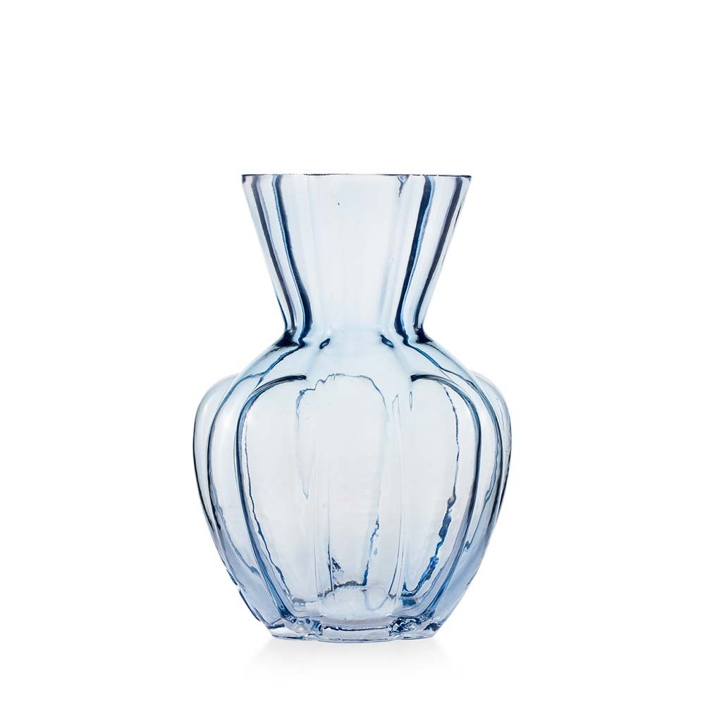 EMÒ ITALIA Vaso Tulipano in Vetro Blu 17x24,5cm