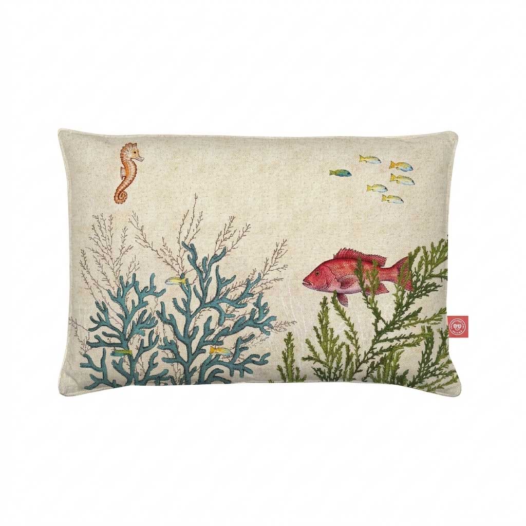 ROSE & TULIPANI Sea Life Cuscino 40x60cm in Tessuto
