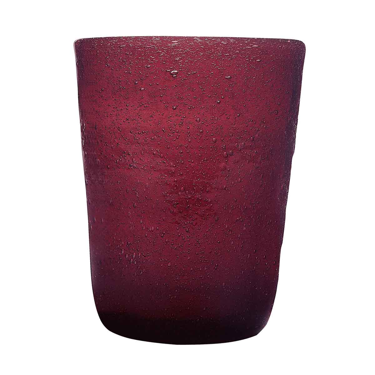 MEMENTO Bicchieri Acqua Colorati Violetta Set 6 Pezzi 250ml Pasta di Vetro